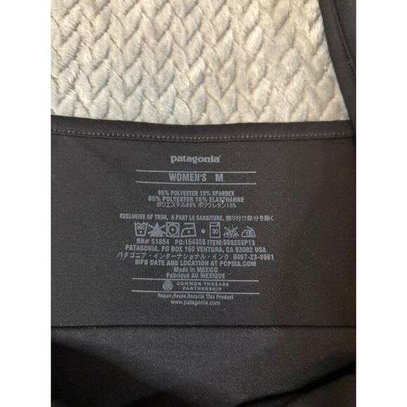 Patagonia Womens Black Sleeveless V-Neck Dress M Polyester Spandex - Picture 4 of 4